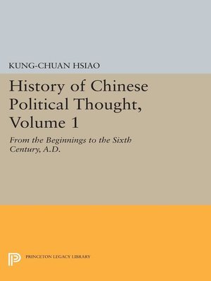 cover image of History of Chinese Political Thought, Volume 1